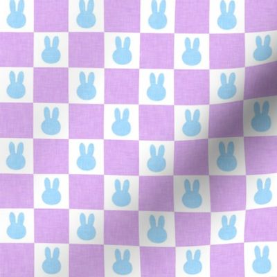 (1" scale) Bunny Checks - Easter - blue/purple - LAD22