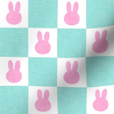 (2" scale) Bunny Checks - Easter - pink/blue - LAD22
