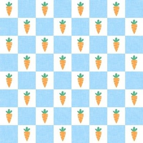 (1" scale) Carrot Checks - Easter - blue - LAD22