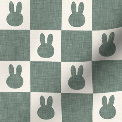 (2" scale) Bunny Checks - Easter - green - LAD22