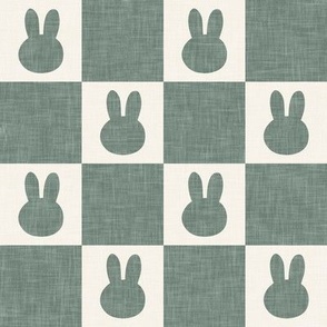 (2" scale) Bunny Checks - Easter - green - LAD22
