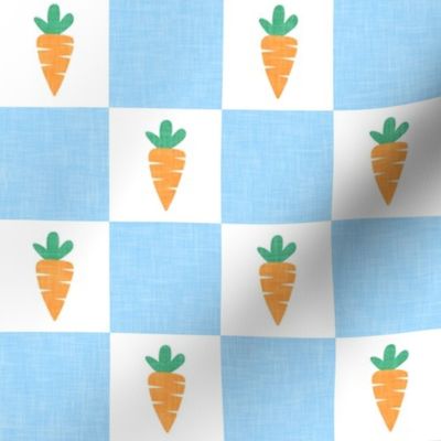 (2" scale) Carrot Checks - Easter - blue - LAD22