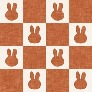 (2" scale) Bunny Checks - Easter - burnt sienna - LAD22
