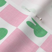 (2" scale) Bunny Checks - Easter - green/pink - LAD22
