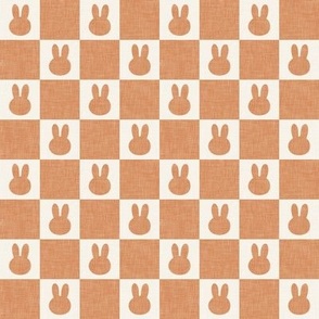 (1" scale) Bunny Checks - Easter - boho orange - LAD22