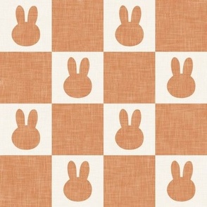(2" scale) Bunny Checks - Easter - boho orange - LAD22