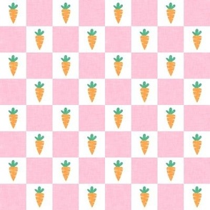 (1" scale) Carrot Checks - Easter - pink - LAD22
