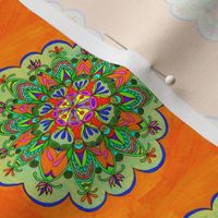 Orange Green Mandala