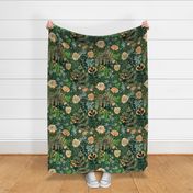 Emerald Green and Peachy Orange Garden (large scale) 