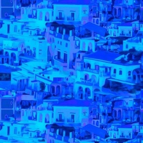 Italian town blue tones