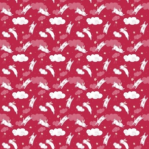 Leaping Bunnies magenta small