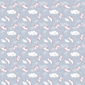 Leaping Bunnies blue small