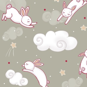 Leaping Bunnies sage large