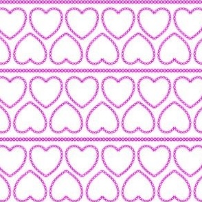 Cross Stitch Hearts Large