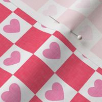 (1" scale) Heart Checks - Valentine's Day Hearts - double pink - LAD22