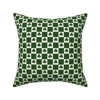 (1" scale) Shamrock Checks - St Patricks Day Check - dark green - LAD23