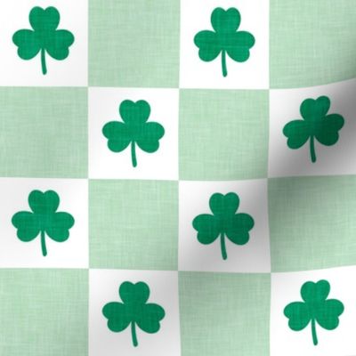 (2" scale) Shamrock Checks - St Patricks Day Check - Mint/Green - LAD23