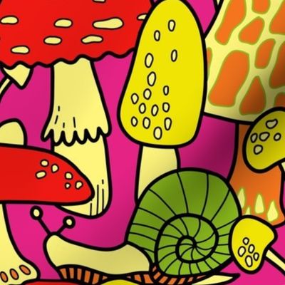 Mushroom Garden - Psychedelic - Large