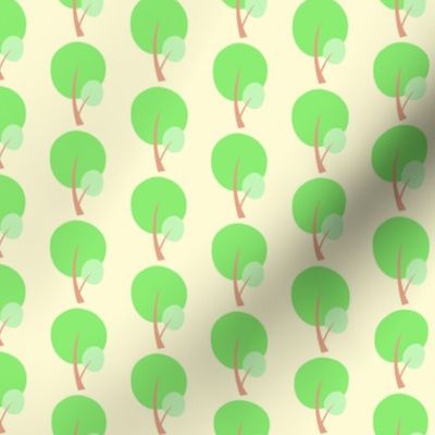 Lines of Green Trees Pattern (Light Version)