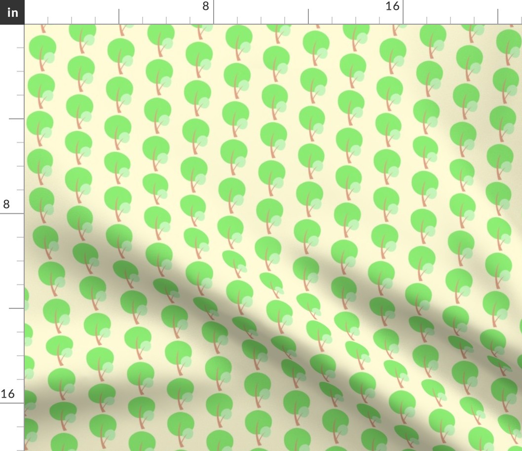 Lines of Green Trees Pattern (Light Version)