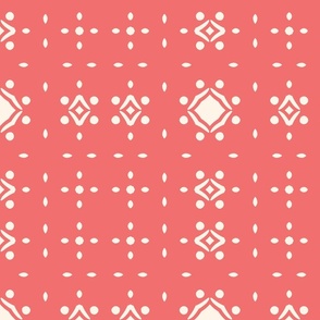  Geraldine linen geometric pattern. Large