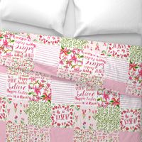 he is risen easter lilies and tulips cheater quilt - christian