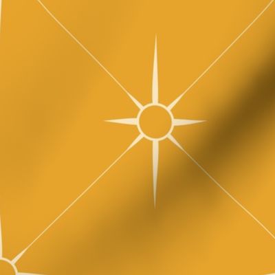 Starburst Tufts / Mid Mod / Atomic / Golden Orange / Medium