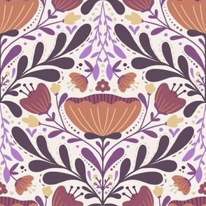 Edith - Diamond Floral, Purples
