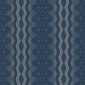 tribal vertical stripes - blue