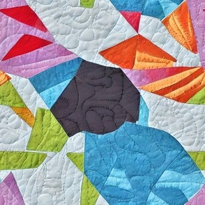 modern quilt in fun happy colors