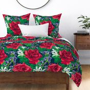 New York State Flower Roses in Red Masquerade Large