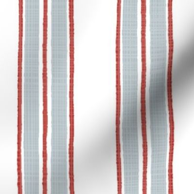 Parma Gray and Million Dollar Red Anderson Ticking Stripe copy