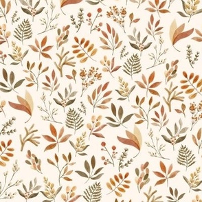 ditsy autumn botanical - small scale