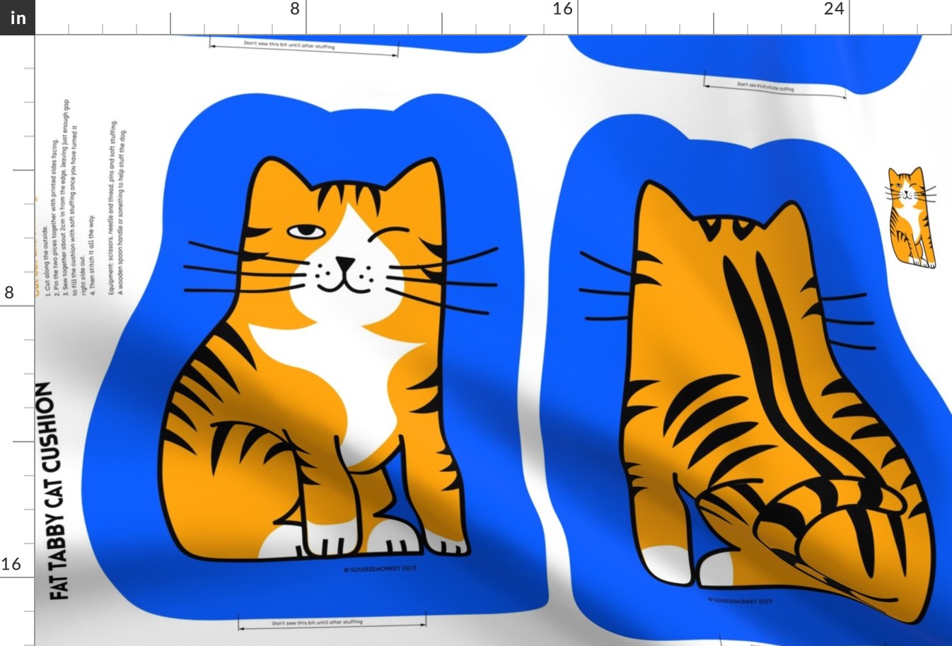 Fat Tabby Cat cushion