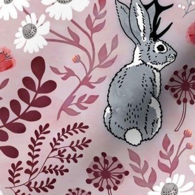 Jackalope meadow blush pink