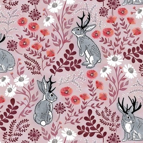 Jackalope meadow blush pink