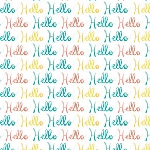 Hello hand lettered text (micro scale)