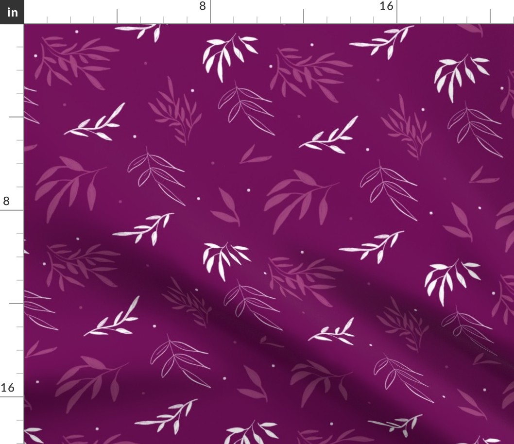 Bright Magenta Vines Accent - Wild Fields Collection by Makewells. 