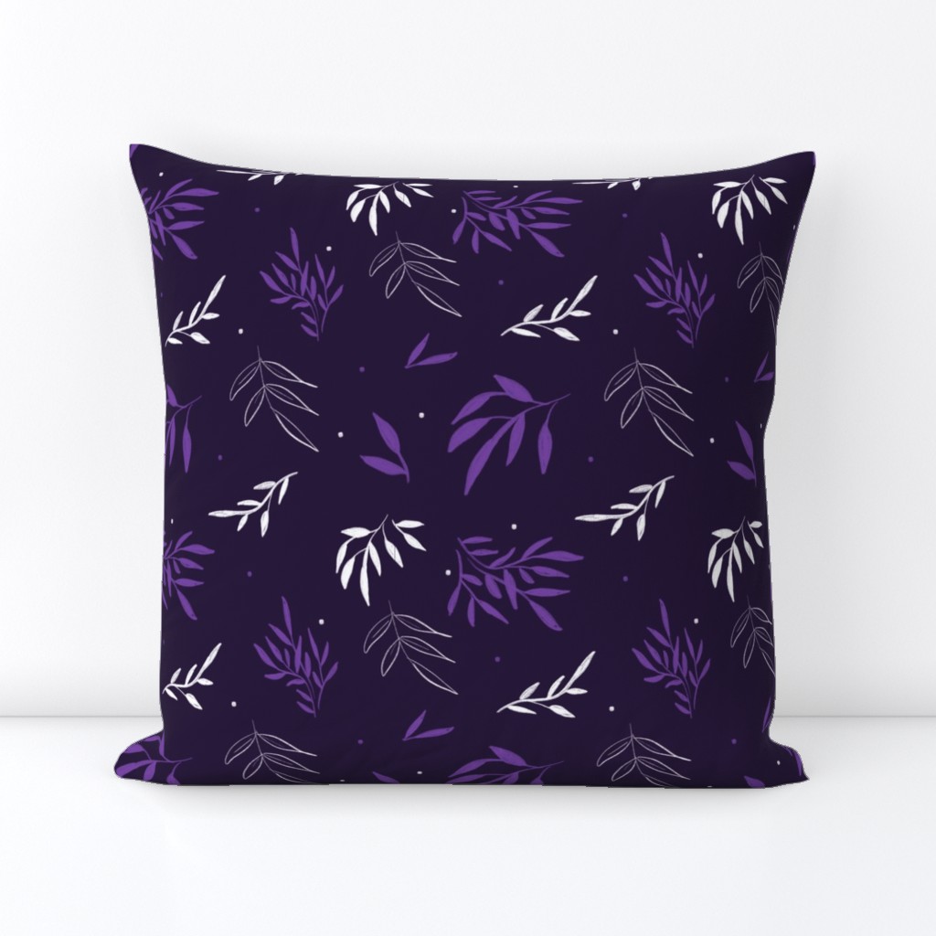 Vines Accent in Purple - Makewells Wild Fields Collection