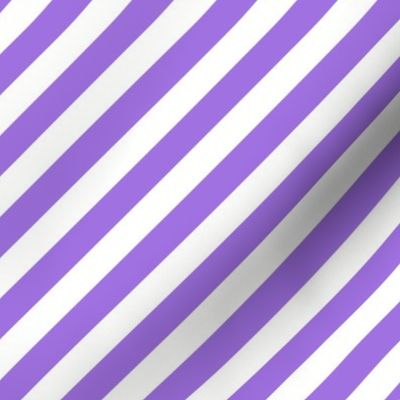 Classic Diagonal Stripes // Lilac and White