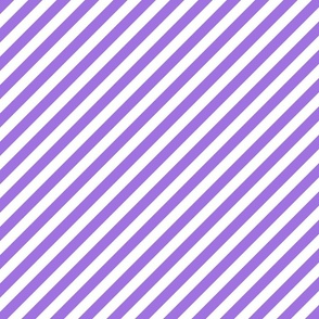 Classic Diagonal Stripes // Lilac and White