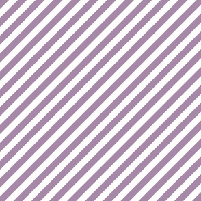Classic Diagonal Stripes // Boho Violet and White