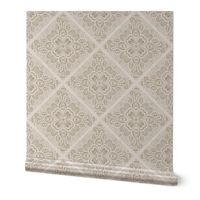 Cream Tonal Floral Tile 01