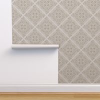 Cream Tonal Floral Tile 01