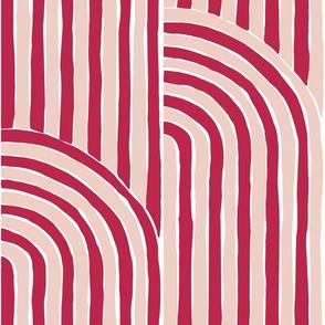 Magenta Candy Cane Arches - XLarge Scale