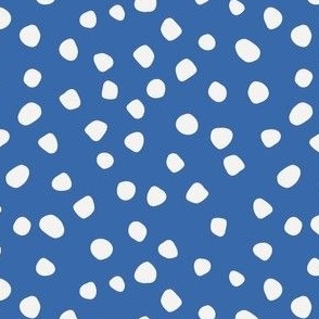 Dots On Blue - Small - 5x5 inch repeat