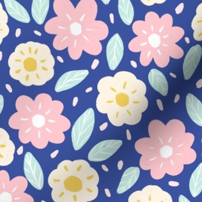 Spring Florals - Pink and Blue