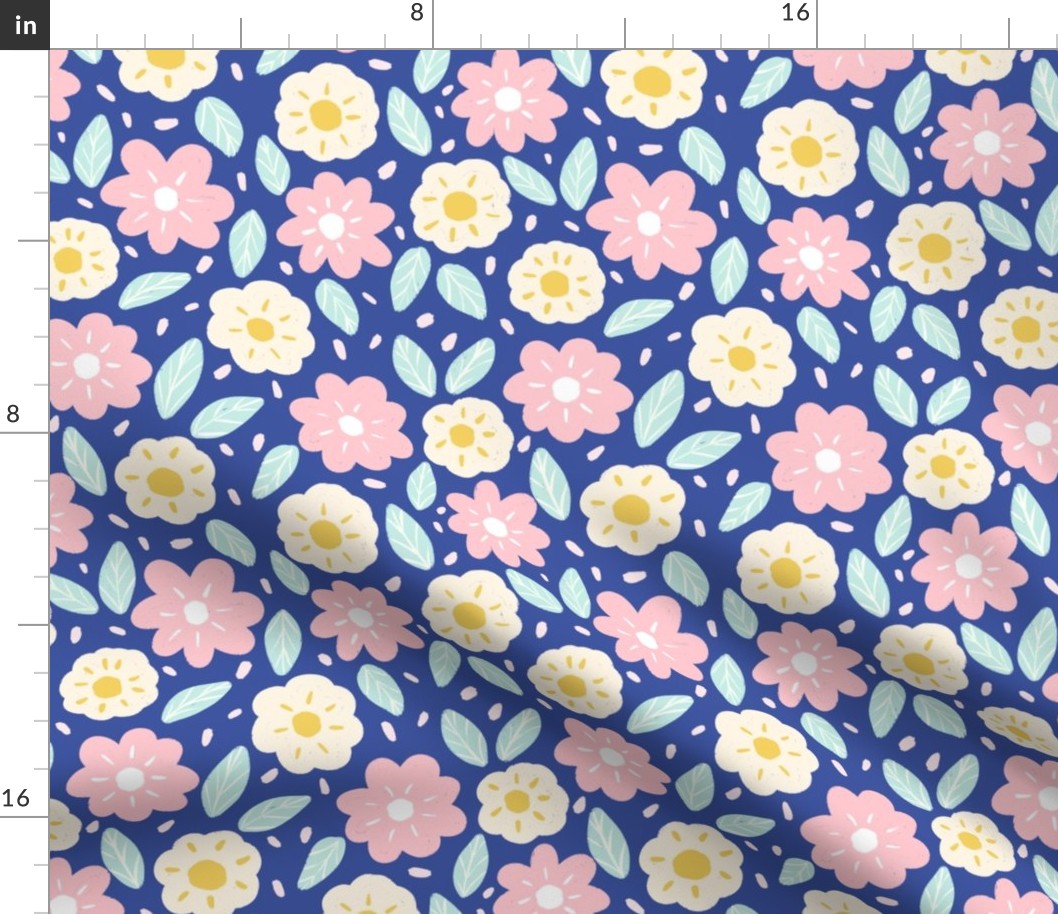 Spring Florals - Pink and Blue