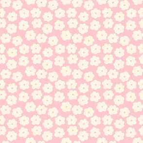 Flowers on Pastel Pink