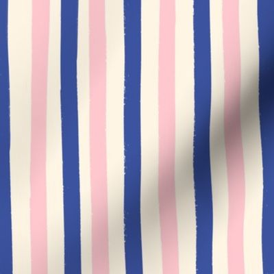 Pink and Dark Blue Stripes